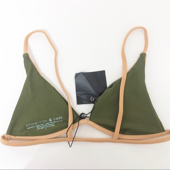 Stone Fox Swim Isla Top in Olive Bare Block - Picture 2 of 4
